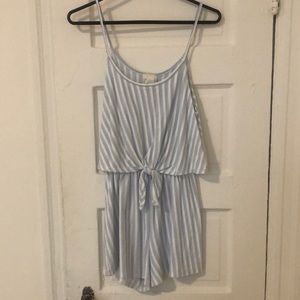 Caution to the Wind. Small. Blue and white stripe